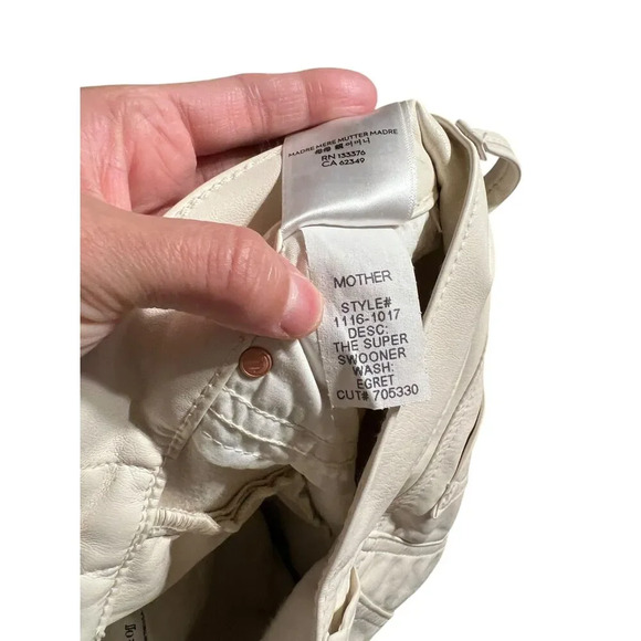 MOTHER The Super Swooner Pants in Egret - Picture 8 of 8